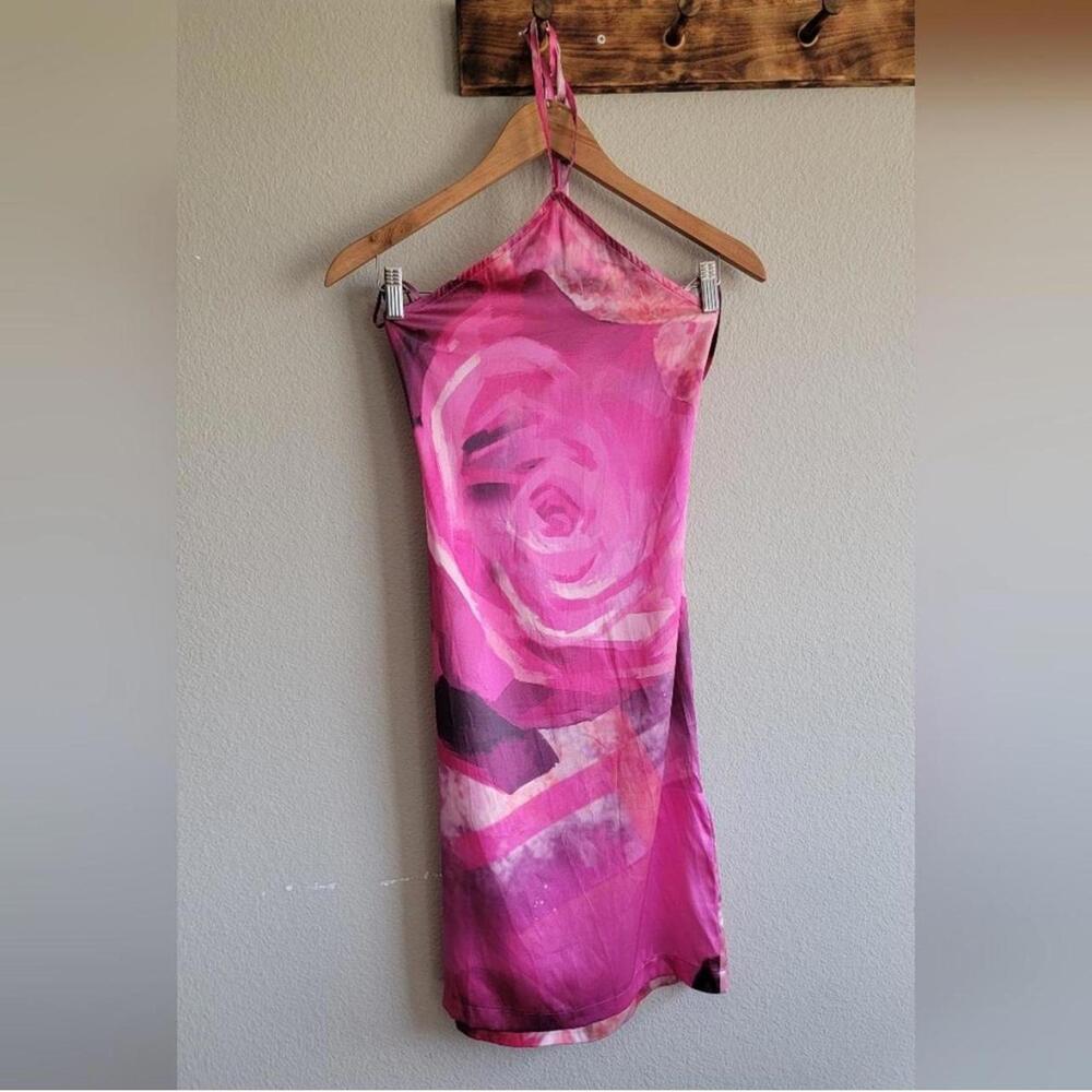 Kim Shui Pink Floral-Print Halter Mini Dress - Picture 2 of 7